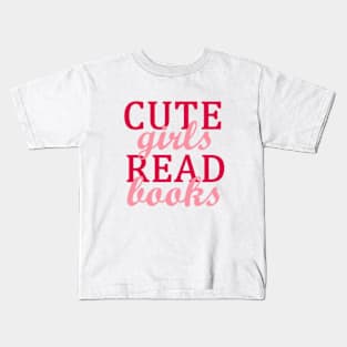 Pink Cute Girls Read Books Kids T-Shirt